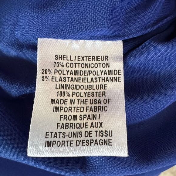 Milly Jordan Mini Dress Women Size 2 Cobalt Blue Bow Cutout Button Front Pockets - Picture 9 of 16